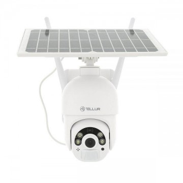 Tellur WiFi Smart napelemes kamera, P&T, IP65, PIR, outdoor, fehér