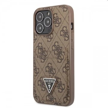 Tok Guess 4G Saffiano Double Card for Apple iPhone 13 Pro, barna