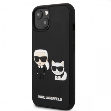 Tok Karl Lagerfeld and Choupette 3D for Apple iPhone 13 mini, fekete