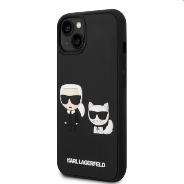 Tok Karl Lagerfeld and Choupette 3D for Apple iPhone 14 Plus, fekete