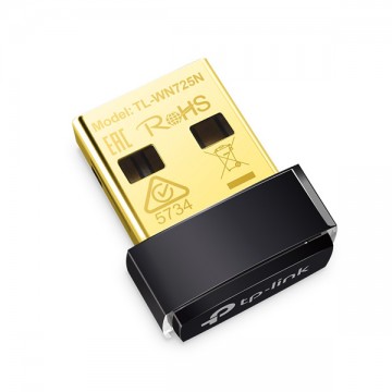 TP-Link TL-WN725N 150Mb Nano Wifi USB adapter, black