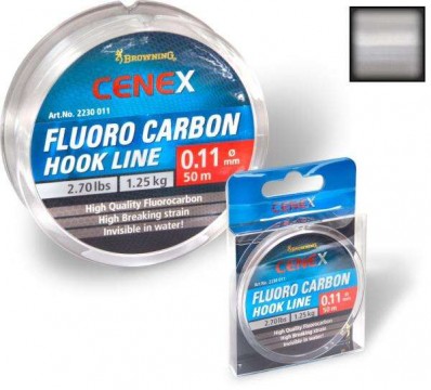 ?0,13mm browning cenex fluoro carbon hook line 50m 1,60kg,3,50lbs...