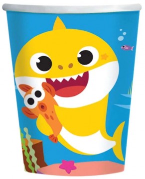 Baby Shark papír pohár 8 db-os 250 ml
