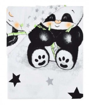 Baby Shop pamut,gumis lepedő 60*120 cm - Panda