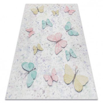 BAMBINO 1610 mosható szőnyeg Pillangók gyerekeknek csúszásgátló...