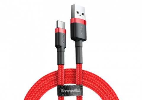 Baseus Cafule USB kábel 0,5 M USB 2.0 USB A USB C Vörös