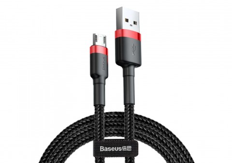 Baseus Cafule USB kábel 2 M USB A Micro-USB A Fekete, Vörös