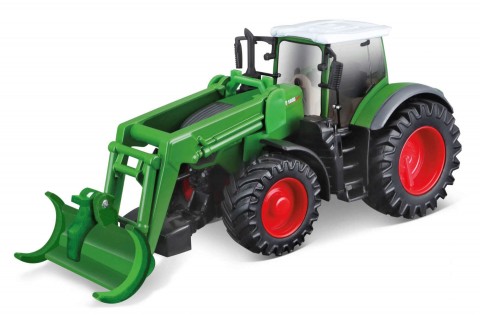 Bburago Fendt 1050 Vario Traktor fakitermelő markolóval - zöld