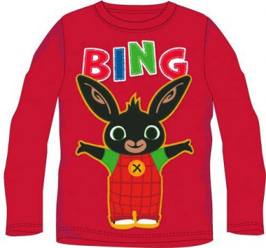 Bing gyerek hosszú ujjú póló piros 6év
