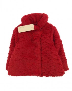BIRBA piros színű plüss kabát - 86