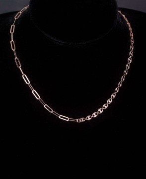 Bronz bevonatú felemás szemű ezüst nyaklánc