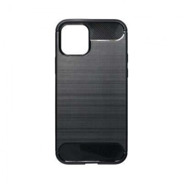 Carbon Fiber iPhone 12 Pro Max (6,7") fekete szilikon tok