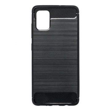 Carbon Fiber Samsung A515 Galaxy A51 fekete szilikon tok (Forcell)