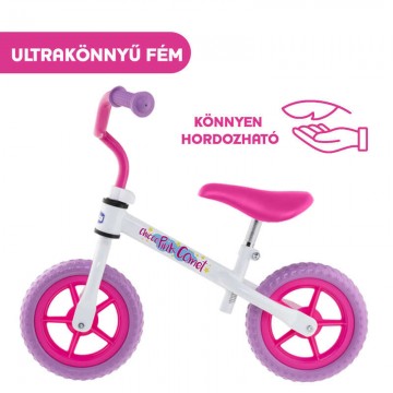 Chicco Balance Bike Futóbicikli 10" - fehér-rózsaszín