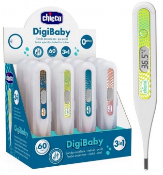 Chicco Digi Baby digitális hőmérő - sárga/zöld