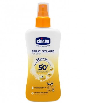 Chicco Napvédő tej spray SPF 50+ UVA, UVB, INFRA - 150 ml 0h +