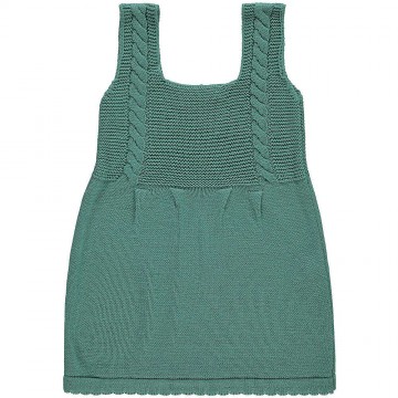Civil Zöld kötött kislány ruha (Méret 92-98)