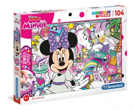 Clementoni Disney: Minnie egér 104db-os puzzle strasszkövekkel...
