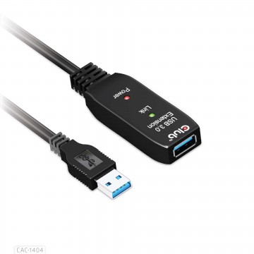 CLUB3D CAC-1404 USB kábel 5 M USB 3.2 Gen 1 (3.1 Gen 1) USB A Fekete