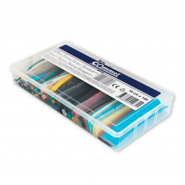 COMMEL 365-501 színes zsugorcső készlet, 10 cm, 100 db 