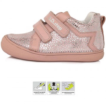 D.D.Step Ezüstmintás rózsaszín cipő (Méret 30)