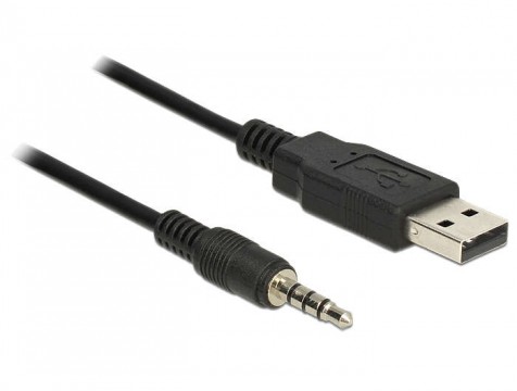 DeLOCK 1.8m USB2.0-A/3.5mm audio kábel 1,8 M USB A típus Fekete