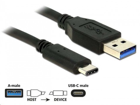 Delock 83869 USB 3.1 (gen2) -> USB Type-C (USB-C) 0.5m kábel