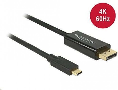 Delock 85255 USB Type-C > Displayport kábel 1 m, fekete