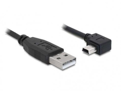 Delock DL82680 USB 2.0-A apa - USB mini-B 5 tűs hajlított apa...