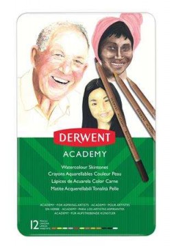Derwent Academy 12 különböző színű akvarell ceruza készlet (12...