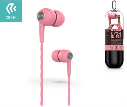Devia EL064 rózsaszín hangerőszabályzós stereo headset,...