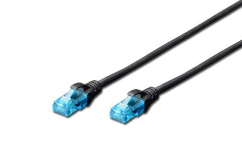 Digitus Cat5e, 0.5m hálózati kábel Fekete 0,5 M U/UTP (UTP)
