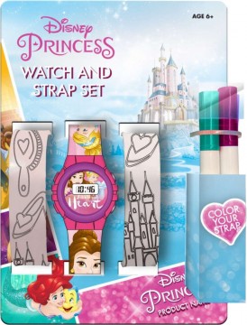 Disney Hercegnők digitális karóra színezhető óraszíjjal