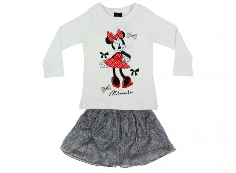 Disney kislány Szett - Minnie Mouse - fehér-szürke
