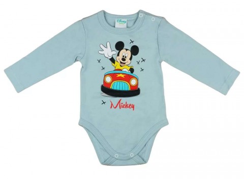 Disney Mickey hosszú ujjú baba body kék (56)