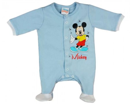 Disney Mickey pamut baba rugdalózó - kék (56)