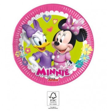Disney Minnie Happy Helpers papírtányér 8 db-os 19,5 cm FSC