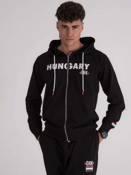 Dorko_Hungary HUNGARY ZIPPED HOODIE MEN BLACK