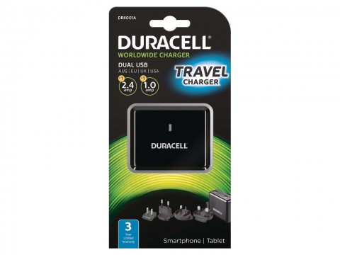 Duracell DR6001A mobiltelefon töltő Fekete Beltéri
