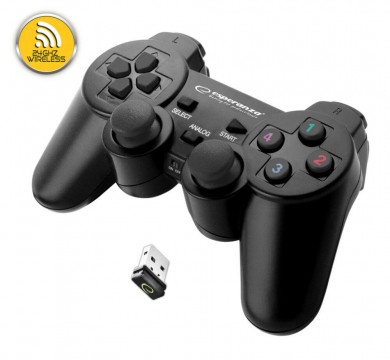 EGG108K Gamepad vezeték nélküli PC / PS3 USB Gladiator fekete