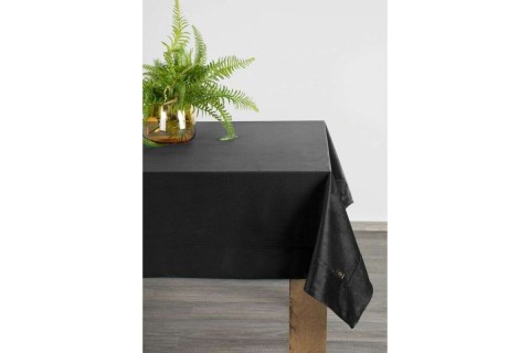 Egyszínű bársony asztalterítő Fekete 145x260 cm