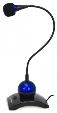EH130B Esperanza kék chat asztali mikrofon