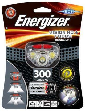 ENERGIZER Fejlámpa, 3 LED, 3xAAA, ENERGIZER "Headlight Vision HD...