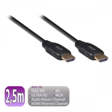 Ewent EW9871 HDMI kábel 2,5 M HDMI A-típus (Standard) Fekete