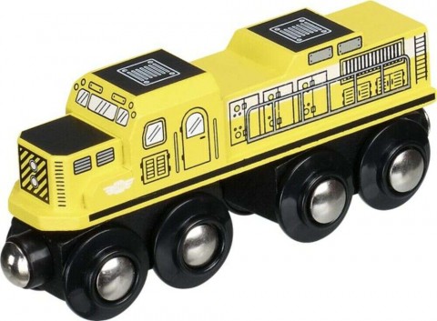 Fa vonat - sárga dízelmozdony
