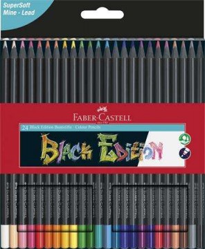 FABER-CASTELL "Black Edition", háromszögletű, 24...