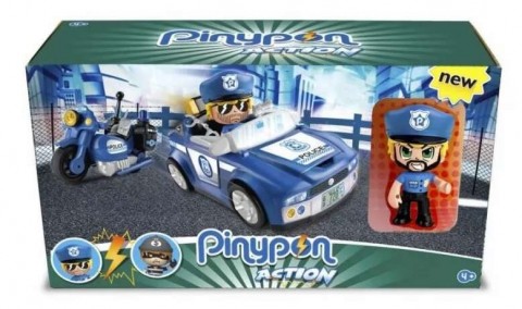 Famosa Pinypon Action - 2 Rendőrségi jármű 1 rendőr figurával