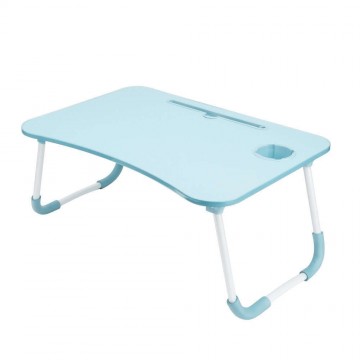 FD-6 összecsukható kék laptop asztal / tartó pohártartóval