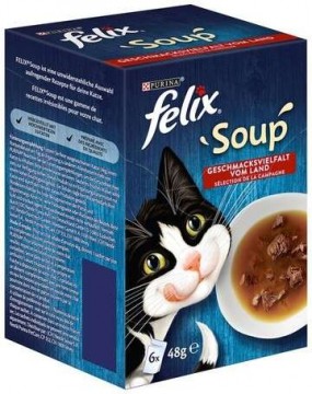 Felix Soup házias, húsos válogatás leveses szószban macskáknak...