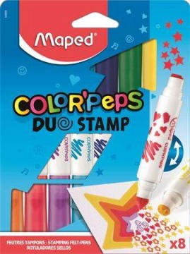 Filctoll készlet, 7,5 mm, kétvégű, MAPED "Color`Peps Duo...